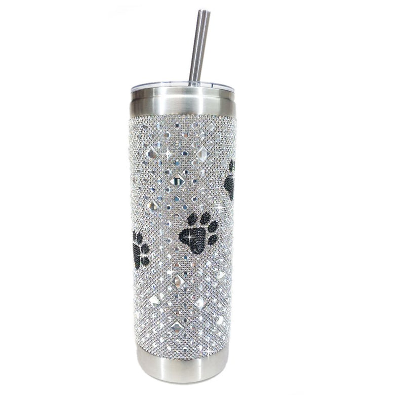 DIAMONDS IN THE RUFF TUMBLER | AB WITH BLACK PAWS by Jacqueline Kent