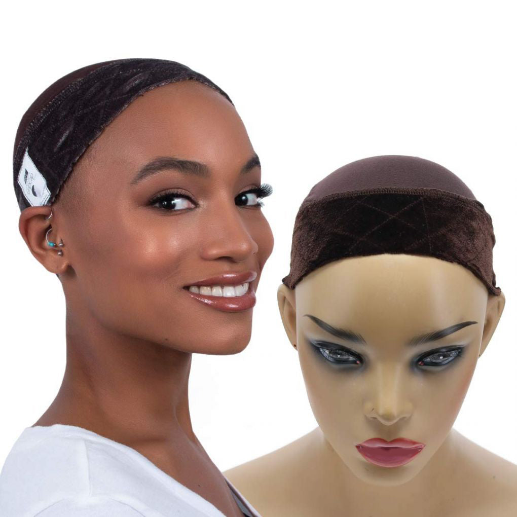 Wig Grip Headband For Lace Frontal Wigs Hair Wrap Velvet Wig Gripper Black  Skin Non Slip Headband With Adjustable Elastic Band