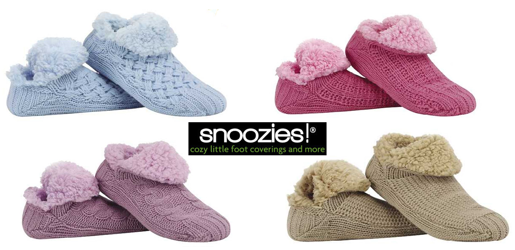Women's Snoozies Multi Stitch Microcrew Cable Sherpa Socks