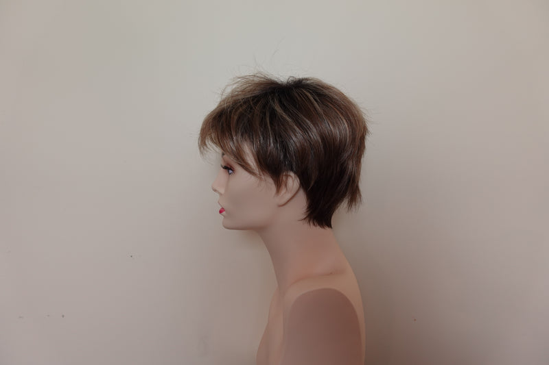 Estetica Sample Wigs | Machine Made Cap - 6 | Synthetic | Short | Straight |Dark Blonde - Rooted