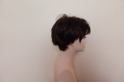 Estetica Sample Wigs | Machine Made Cap - 10 | Synthetic | Short | Straight | Dark Brown