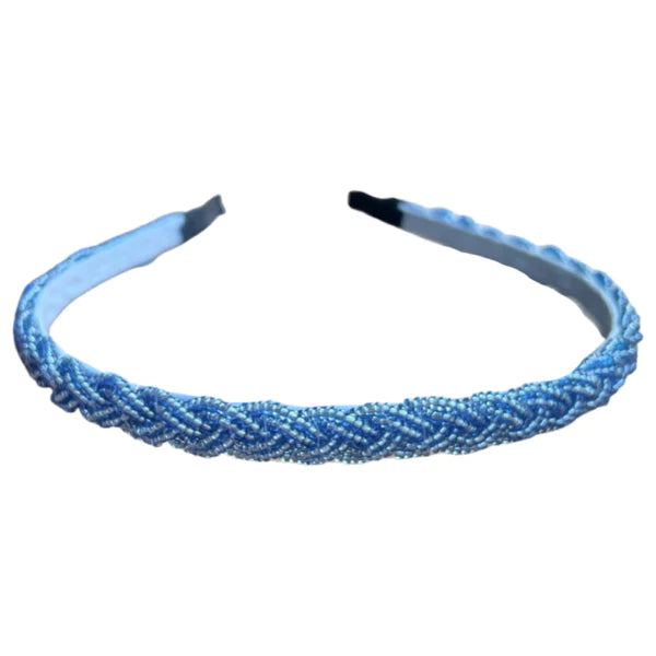 Blue Rush Beaded Headband | Headbands of Hope