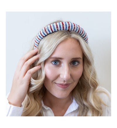 Traditional Beaded Headband Red White Blue by Headbands of Hope
