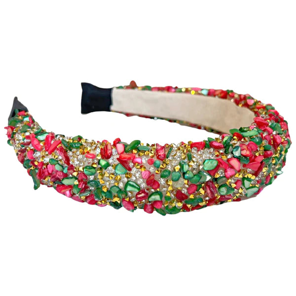 All That Glitters Headband in Glitter Red & Green by Headbands of Hope | CHRISTMAS COLORS