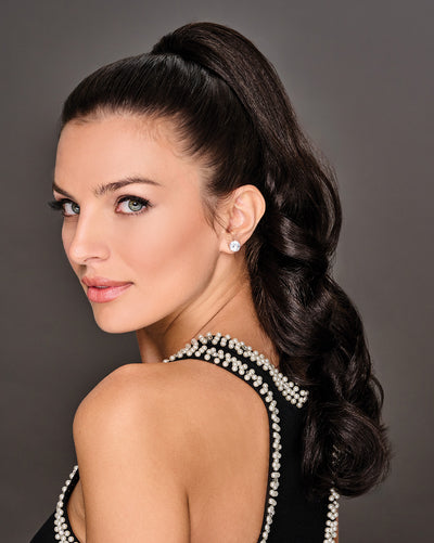 21" Soft Curls Claw Clip Pony by Hairdo in Midnight Brown