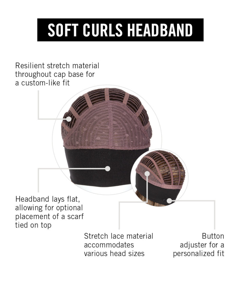 Soft Curls Headband Cap by Hairdo