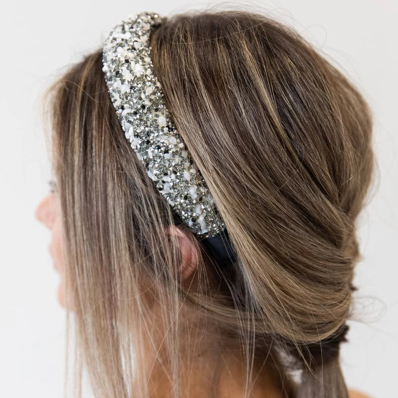 All That Glitters Headband in Glitter Silver by Headbands of Hope