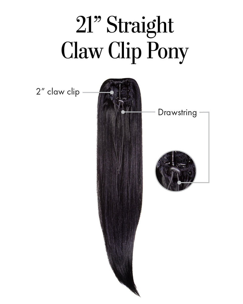 21 in Straight Claw Clip Pony by Kim Kimble
