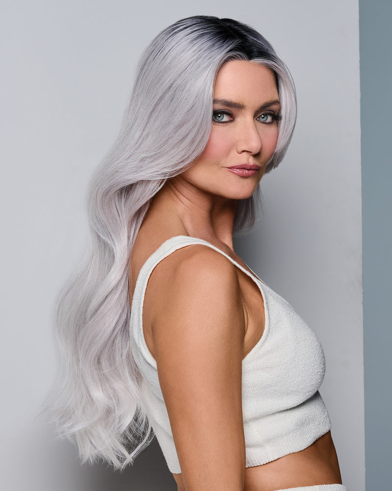 Queue The Hue by Raquel Welch in Gray/Lavender