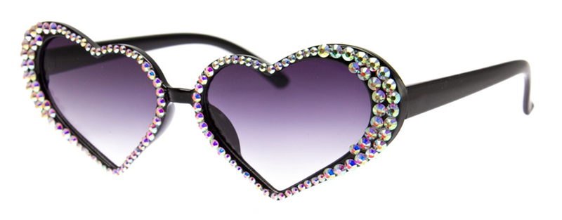 Sunglasses | Queen of Hearts Crystal Glam | UV400 Lens Protection