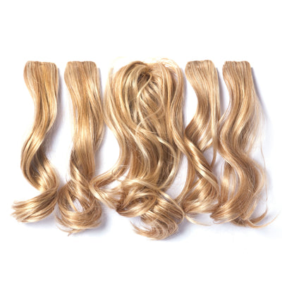 5 PC Curl Topper Extensions Set by Toni Brattin | Heat Friendly Synthetic