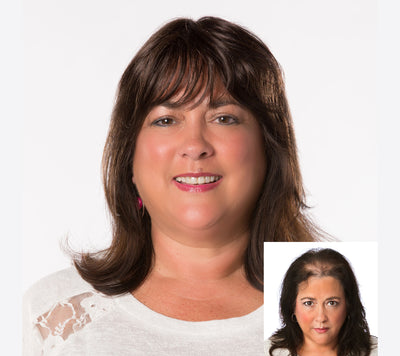 Faux Filler Ultimate Straighter Topper by Toni Brattin Front Before and After