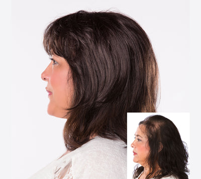 Faux Filler Ultimate Straighter Topper by Toni Brattin Side Before and After