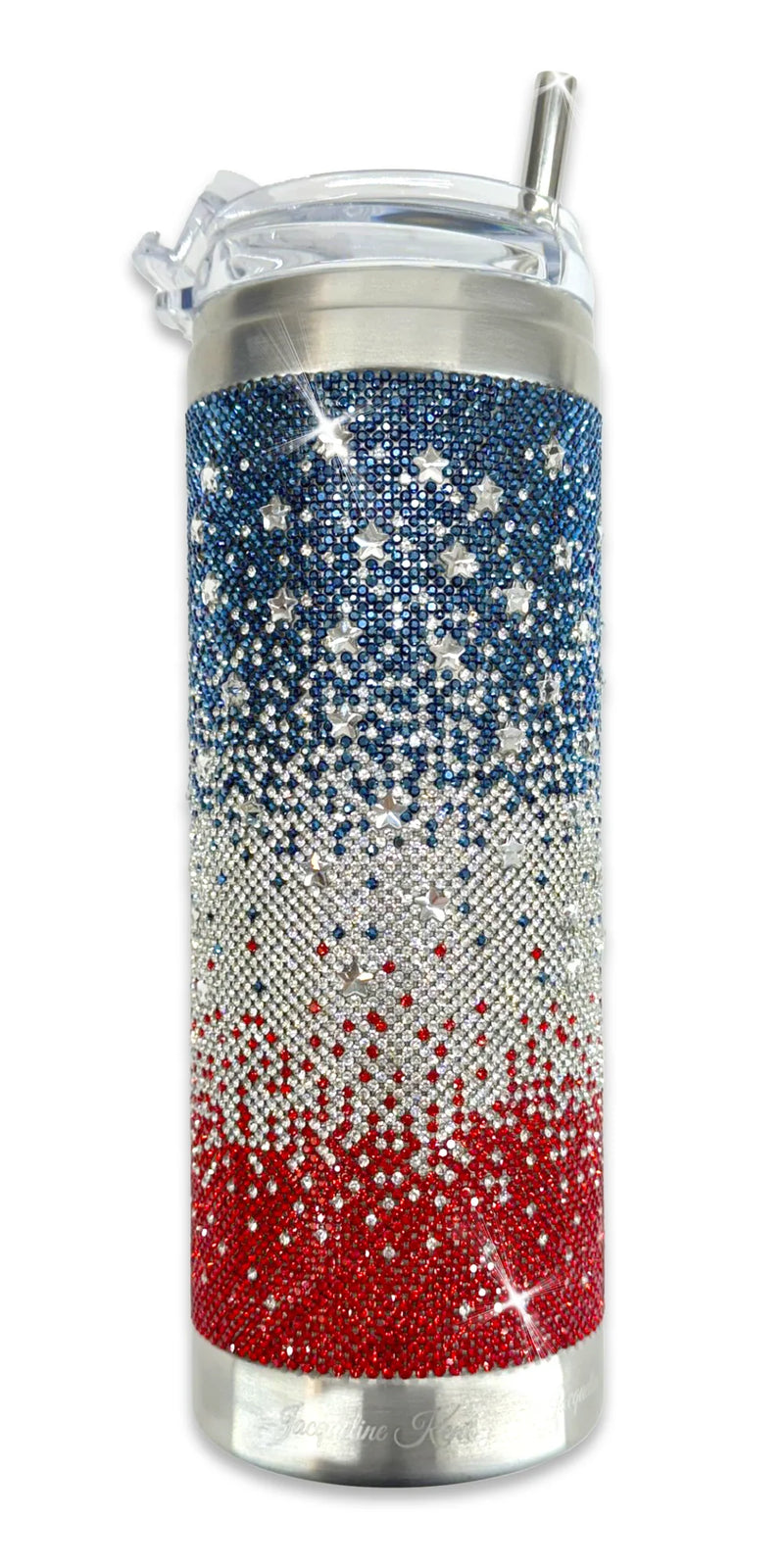 AMERICAN RED WHITE & BLUE TUMBLER by Jacqueline Kent