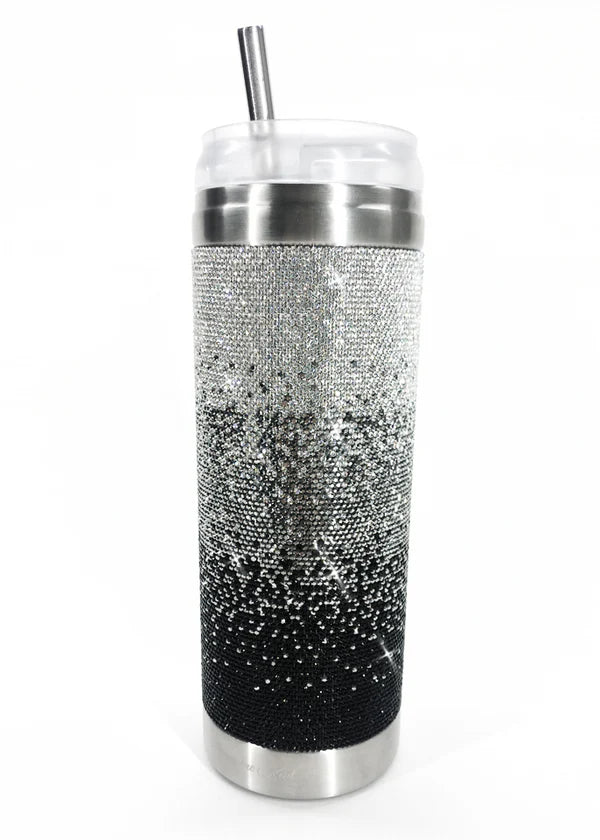 BELIEVE BLACK OMBRE DIAMOND CRYSTAL TUMBLER by Jacqueline Kent