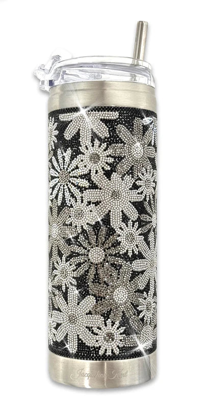 FLOWER POWER COLLECTION TUMBLER | BLACK by Jacqueline Kent