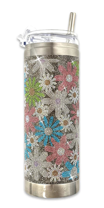 FLOWER POWER COLLECTION TUMBLER | HEMATITE by Jacqueline Kent