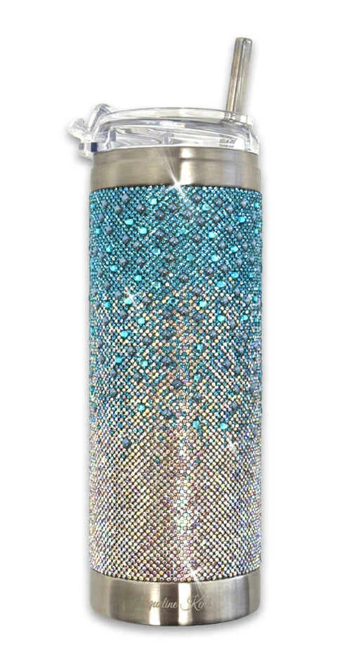 ROYAL GARDEN PARTY COLLECTION TUMBLER | TURQUOISE OMBRE by Jacqueline Kent