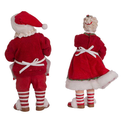 Kurt Adler 10.5" Fabriché™ Mr. and Mrs. Claus Dessert Set, 2-Piece Set