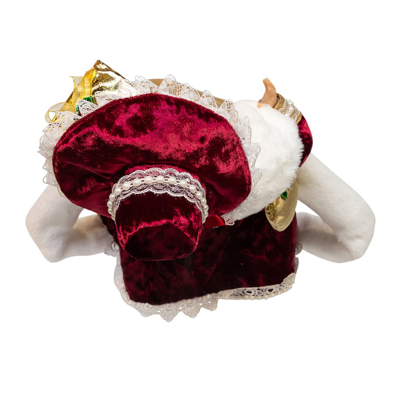 Kurt Adler 17" Jacqueline Kent Red & Gold Mrs. Claus Table Piece