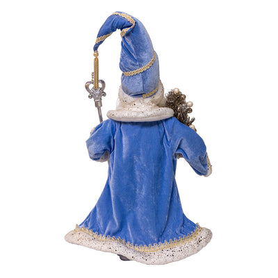 Kurt Adler 18" KSA Kringles Blue & Platinum Santa