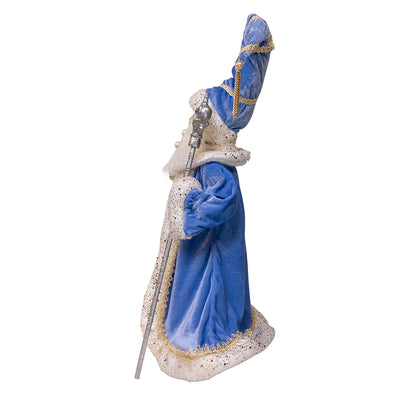 Kurt Adler 18" KSA Kringles Blue & Platinum Santa