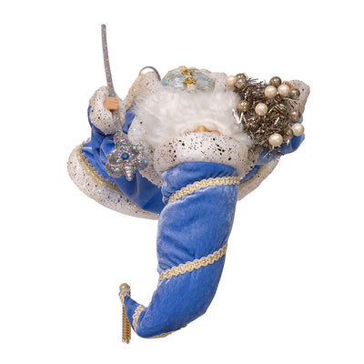 Kurt Adler 18" KSA Kringles Blue & Platinum Santa