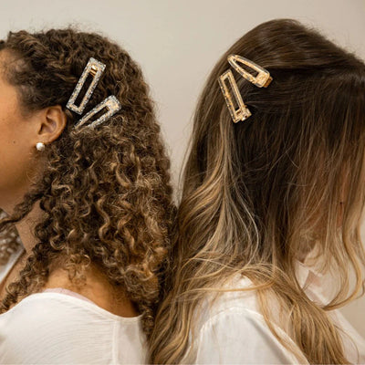 Hair Clips | Set of 2 | Metallic Silver | Headbands of Hope