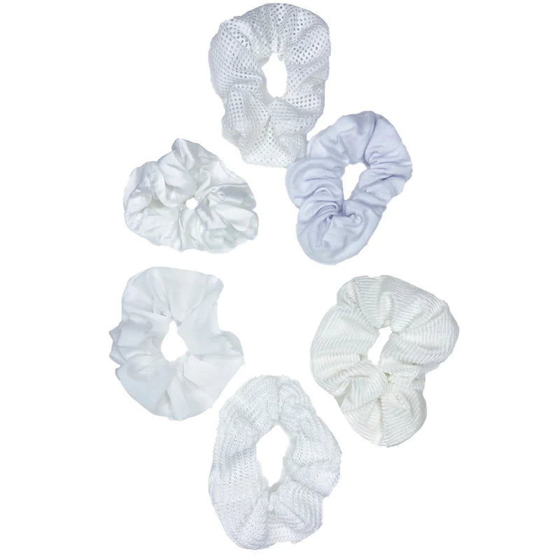 Scrunchies Set of 6 | Cream & White Colors | Headbands of Hope