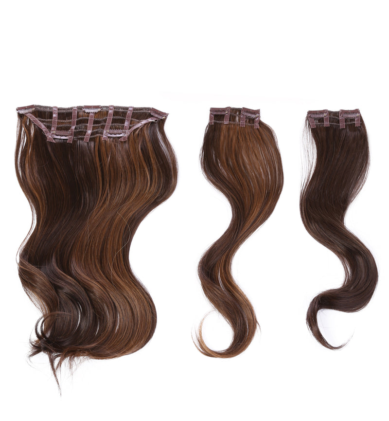 18" 3-pc Wavy Extension Kit by Hairdo. | Heat Friendly Synthetic