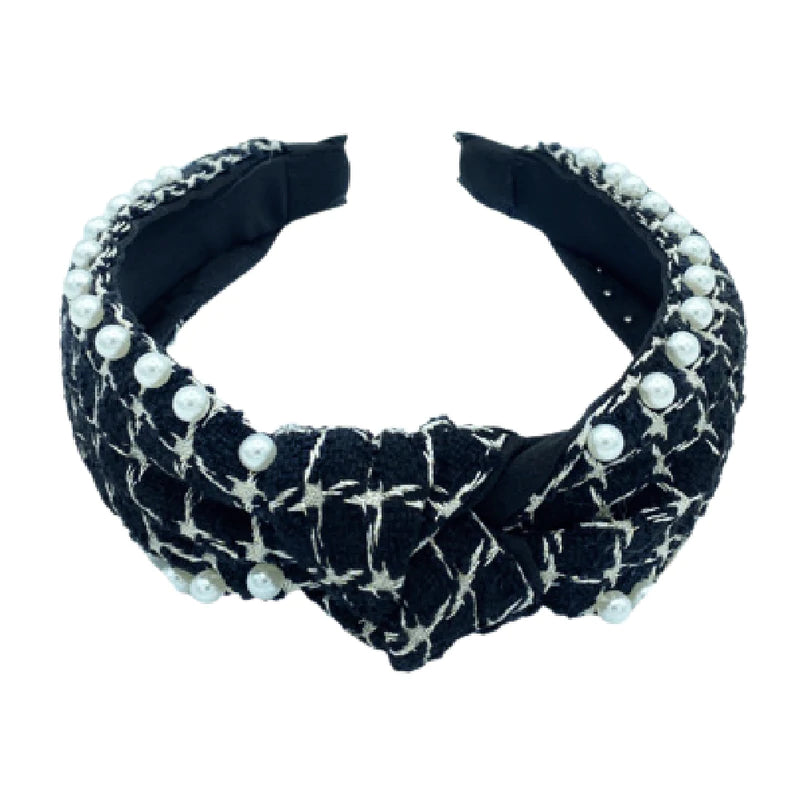It Girl Headband in Black Houndstooth | Headbands of Hope