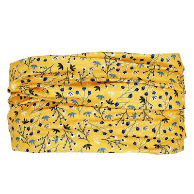Mustard Antique Floral Tube Turban | Headbands of Hope