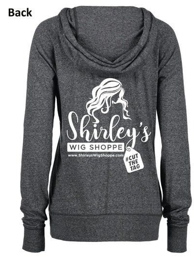Shirley's Wig Shoppe Apparel | Ladies Long Sleeve Funnel Neck Full Zip Hoodie