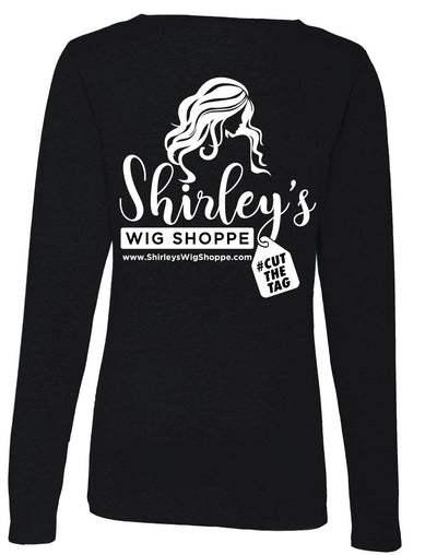 Shirley's Wig Shoppe Apparel | Women's Long Sleeve V-Neck T-Shirt